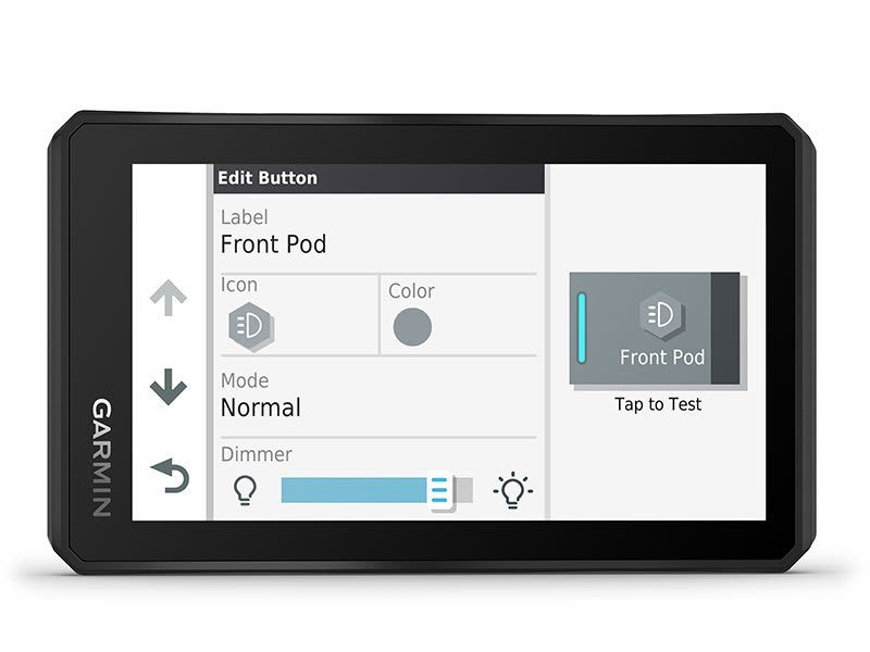 Garmin Tread-Display mit PowerSwitch-Schaltflächen